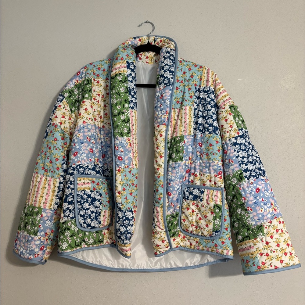 Floral printed Patchwork Jacket - Picture 2 of 6
